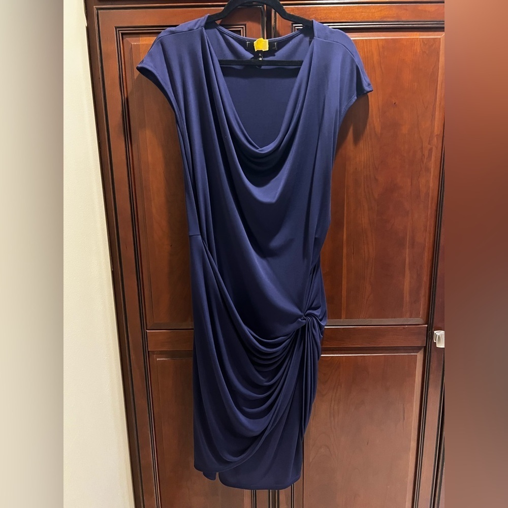 Robert Rodriguez Royal Blue Draped Julian Sheath Dress - XL